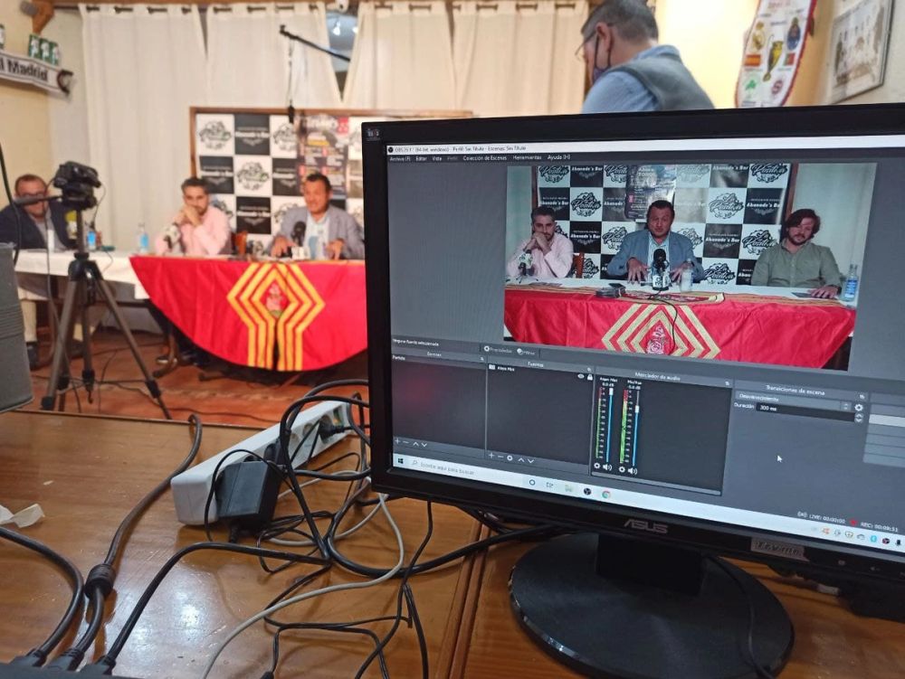 Grabando programa "la andanada del 5" temporada 2021