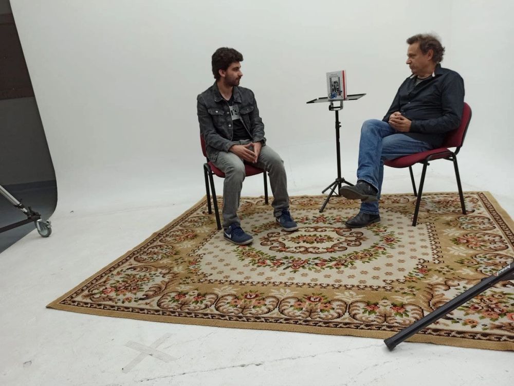 Grabando programa "Las entrevistas de Leganes" en el plato TVL 2021