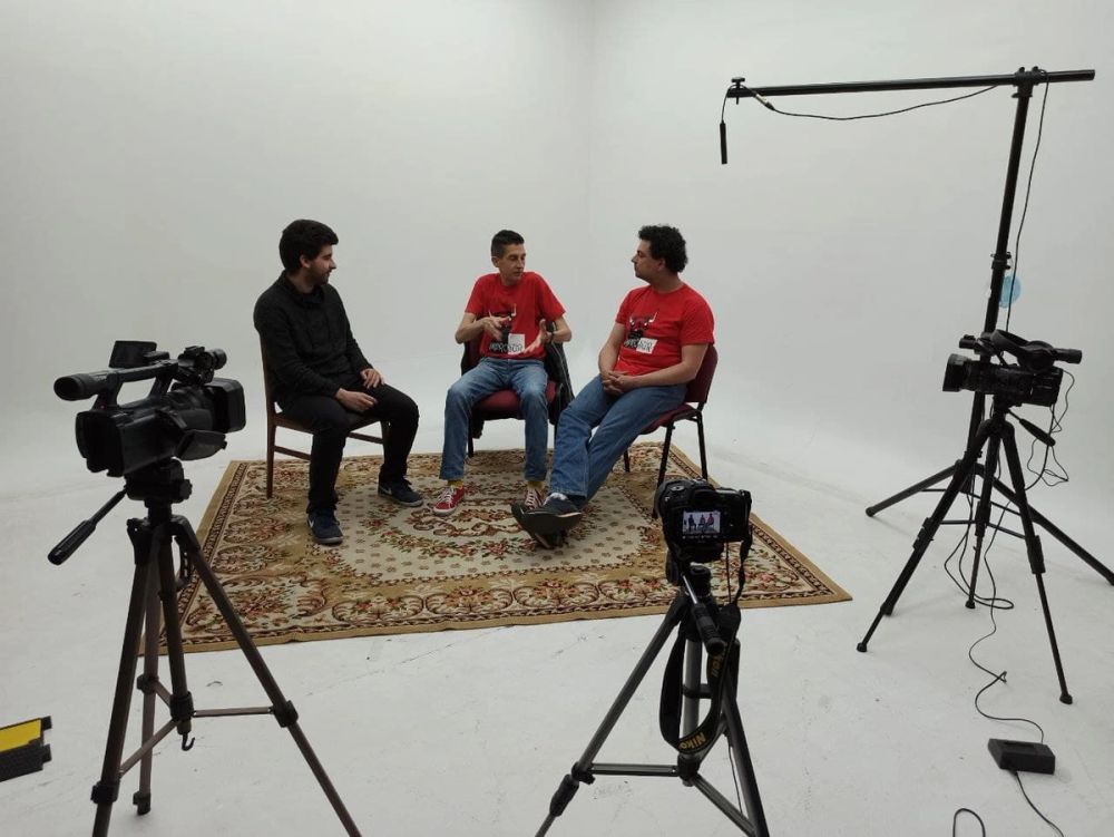 Grabando programa "Las entrevistas de Leganes" en el plato TVL 2021