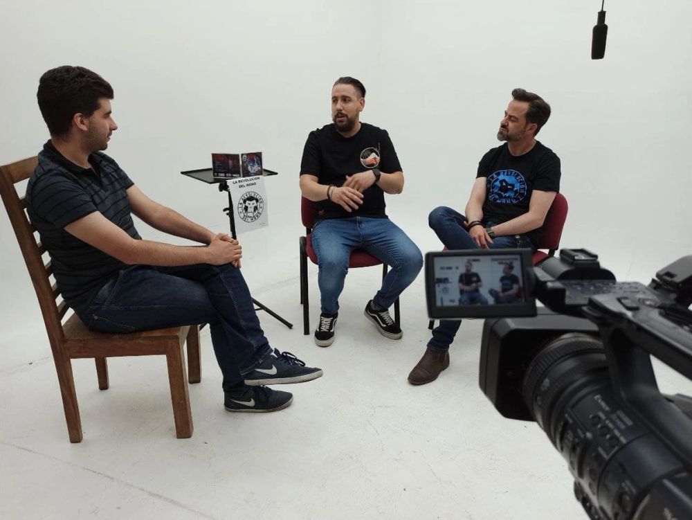 Grabando programa "Las entrevistas de Leganes" en el plato TVL 2021