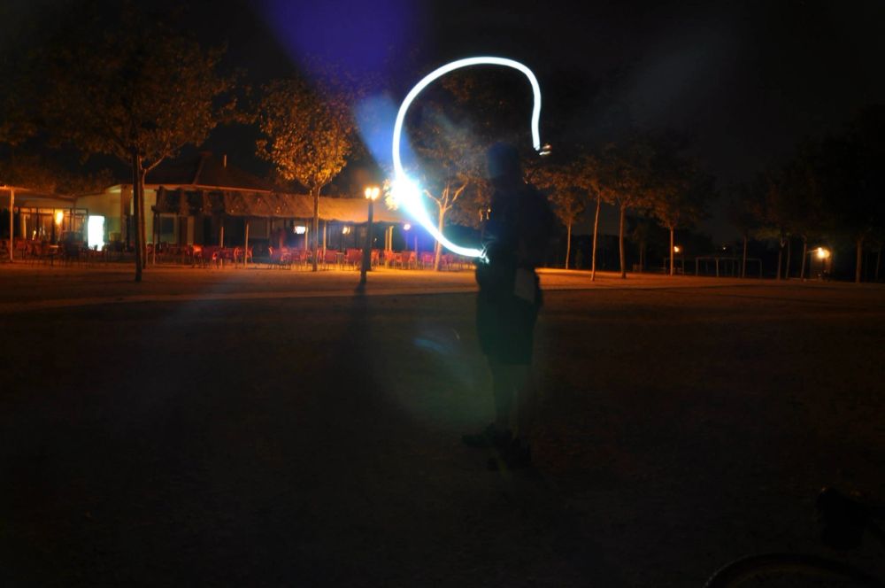 Efectos de luz Parque Polvoranca (leganes) 31-08-2014