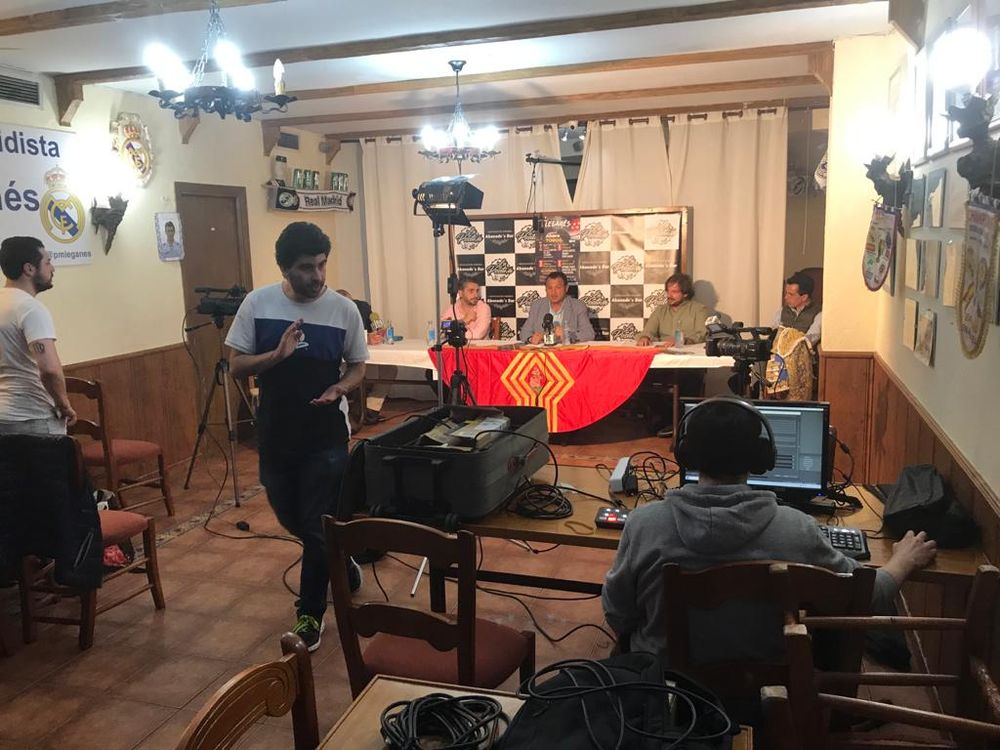 Grabando programa "la andanada del 5" temporada 2021