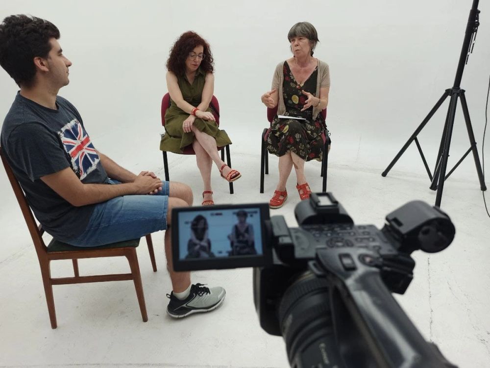 Grabando programa "Las entrevistas de Leganes" en el plato TVL 2021