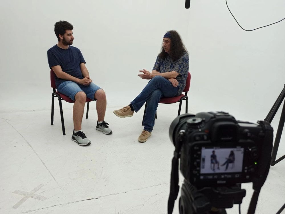 Grabando programa "Las entrevistas de Leganes" en el plato TVL 2021