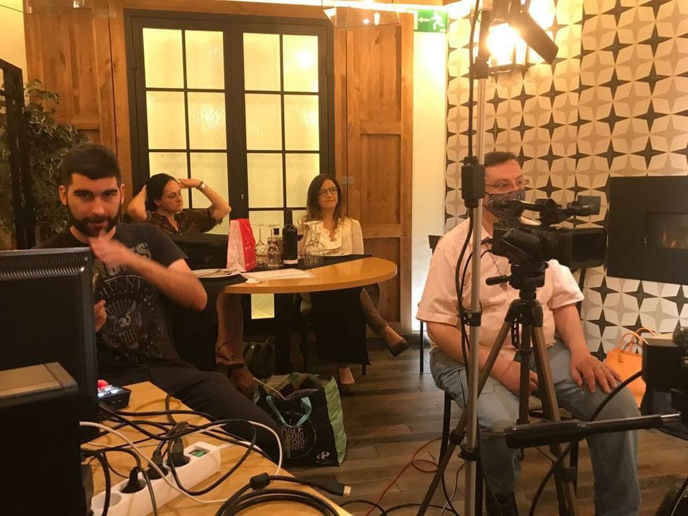 Grabando programa "la andanada del 5" temporada 2021