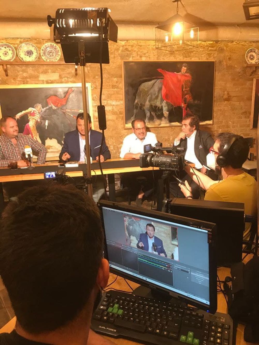 Grabando programa "la andanada del 5" temporada 2021