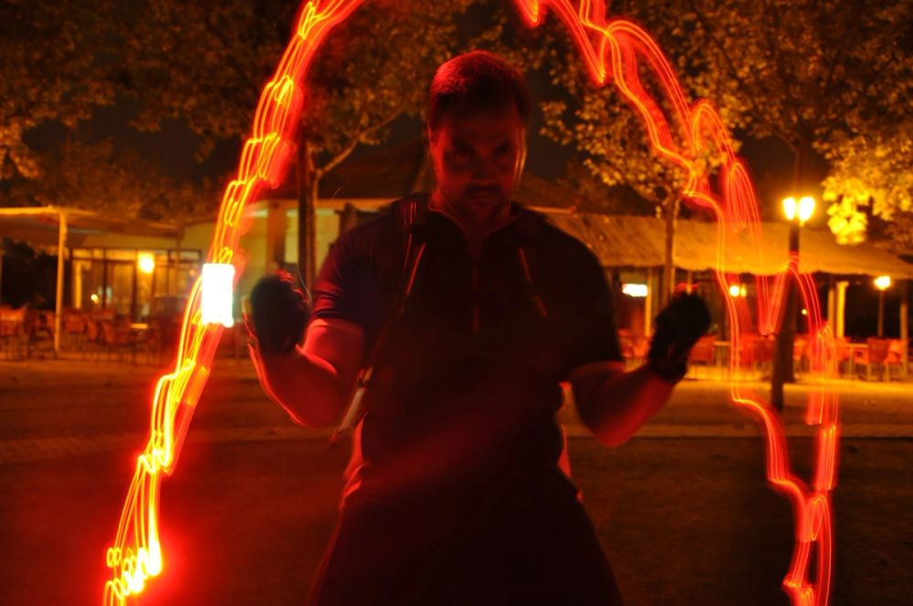 Efectos de luz Parque Polvoranca (leganes) 31-08-2014