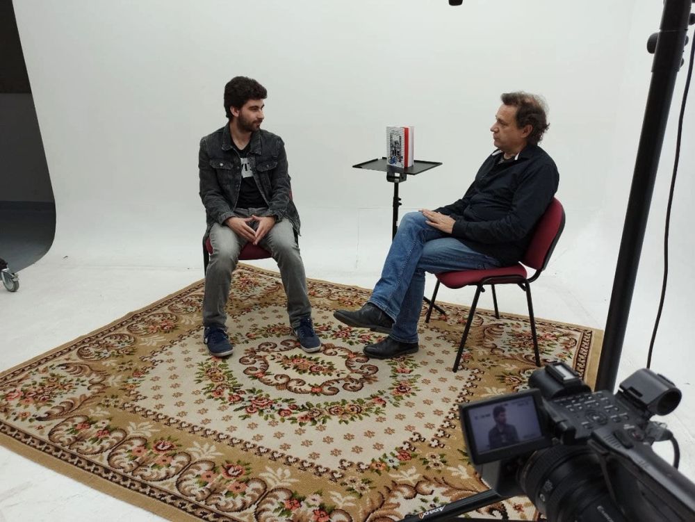 Grabando programa "Las entrevistas de Leganes" en el plato TVL 2021