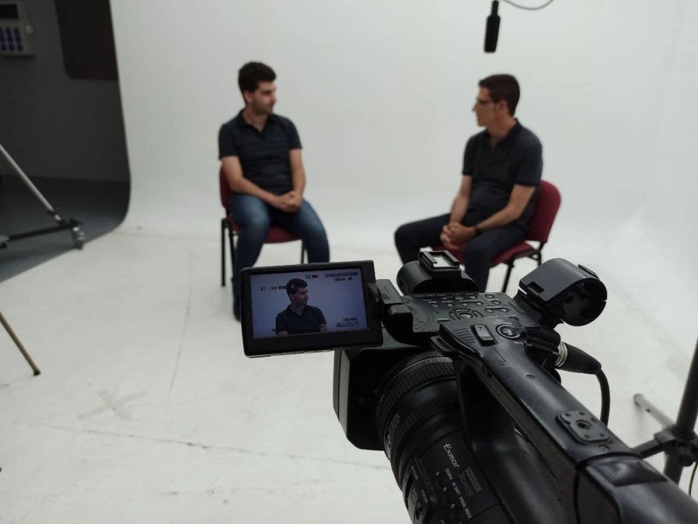 Grabando programa "Las entrevistas de Leganes" en el plato TVL 2021