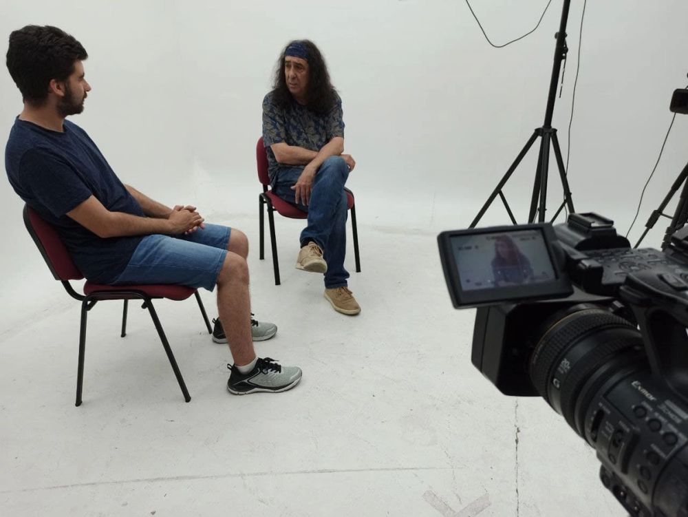 Grabando programa "Las entrevistas de Leganes" en el plato TVL 2021