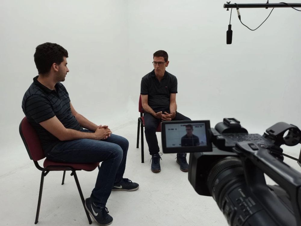 Grabando programa "Las entrevistas de Leganes" en el plato TVL 2021