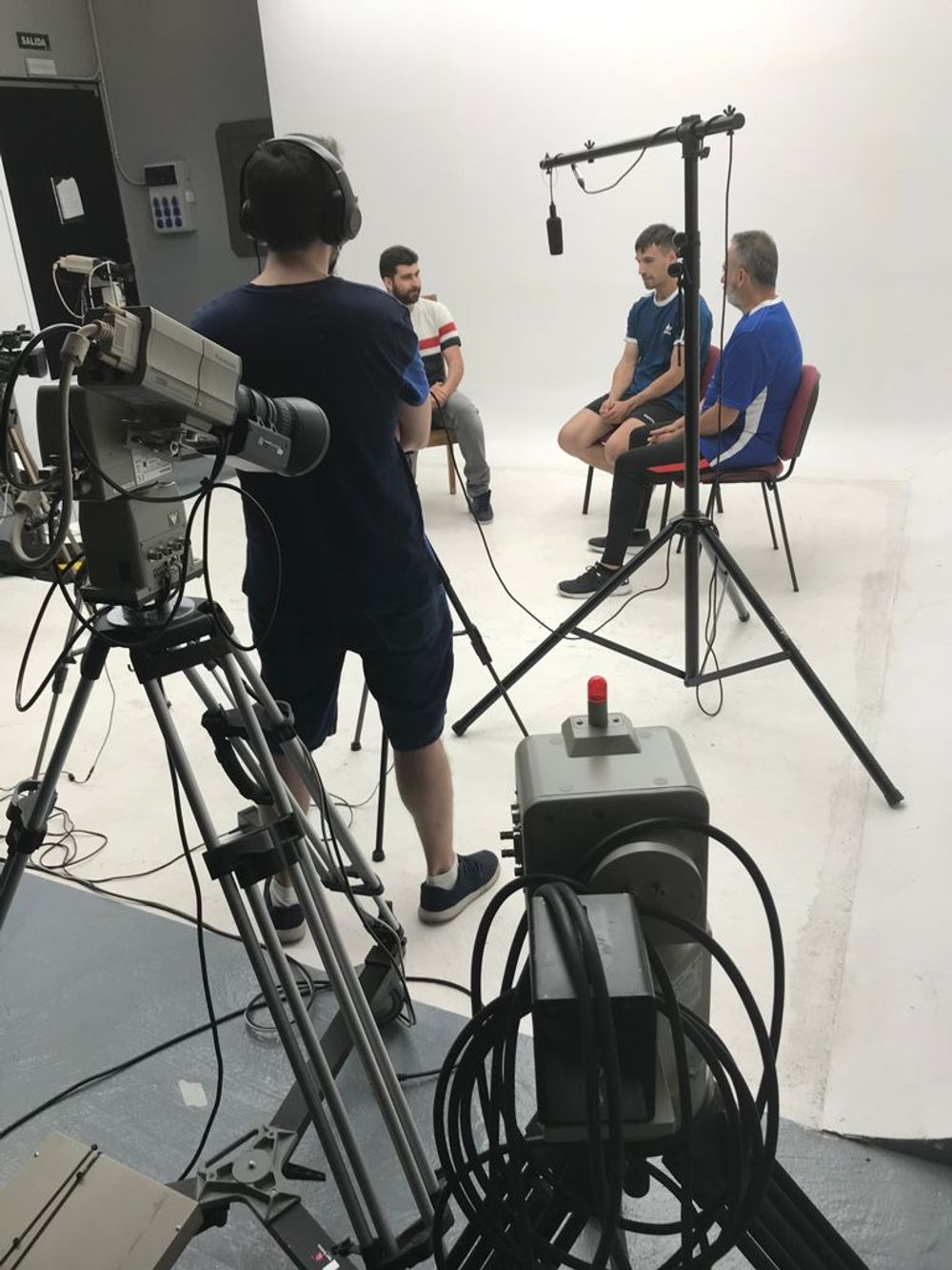 Grabando programa "Las entrevistas de Leganes" en el plato TVL 2021