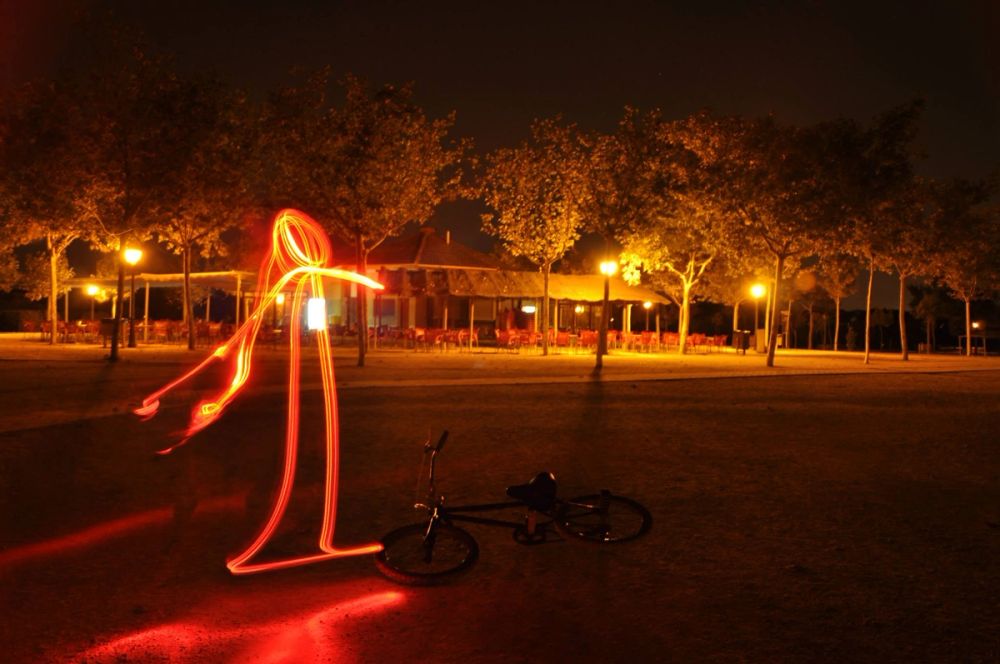 Efectos de luz Parque Polvoranca (leganes) 31-08-2014
