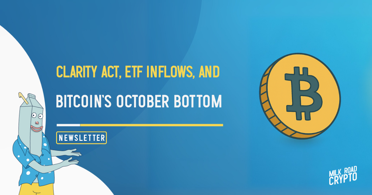 Clarity Act, ETF inflows, and Bitcoin's October bottom
