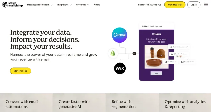 Mailchimp interface