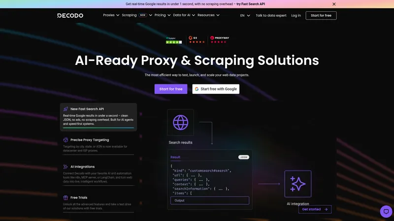 Decodo interface