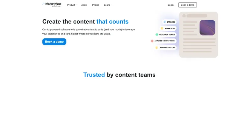 MarketMuse interface
