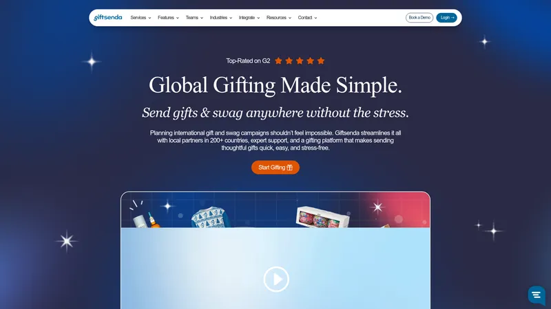Giftsenda interface