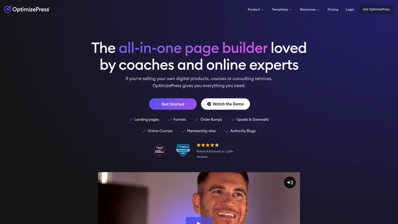 OptimizePress interface