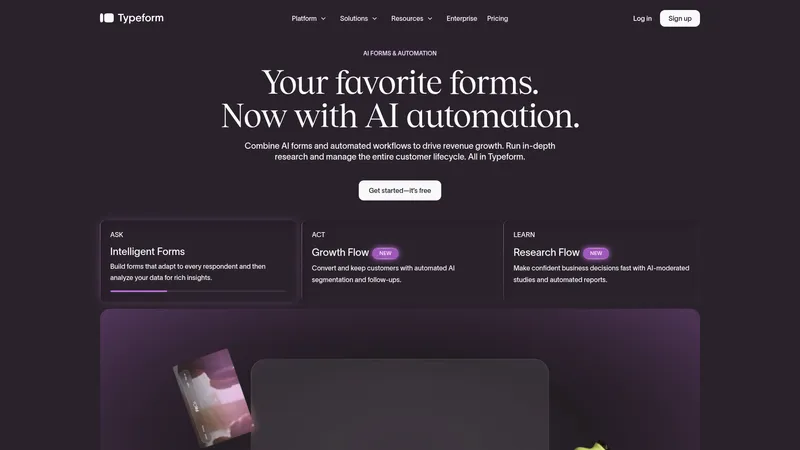 Typeform interface