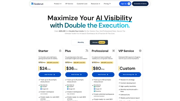 Scalenut pricing page