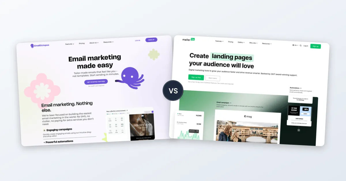 EmailOctopus vs MailerLite comparison