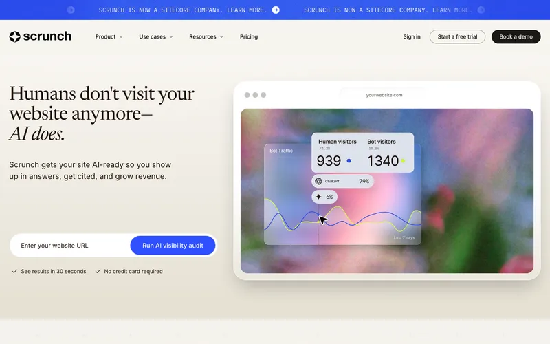 Scrunch AI interface