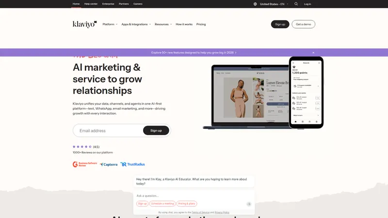 Klaviyo interface