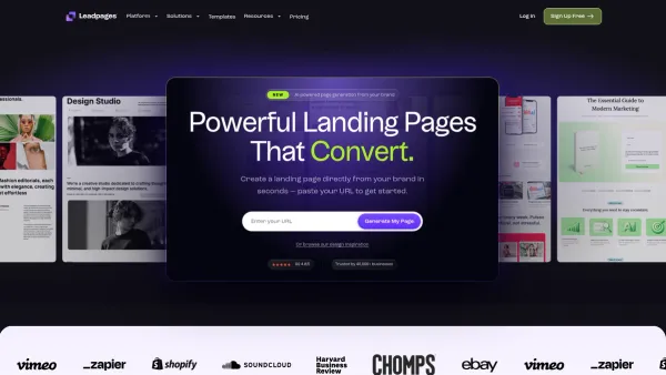 Leadpages screenshot