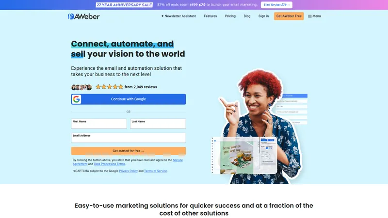 AWeber interface