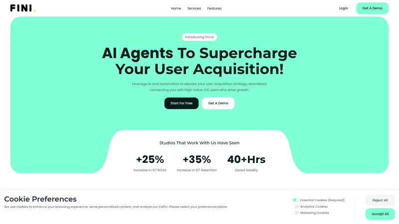 Fini AI interface