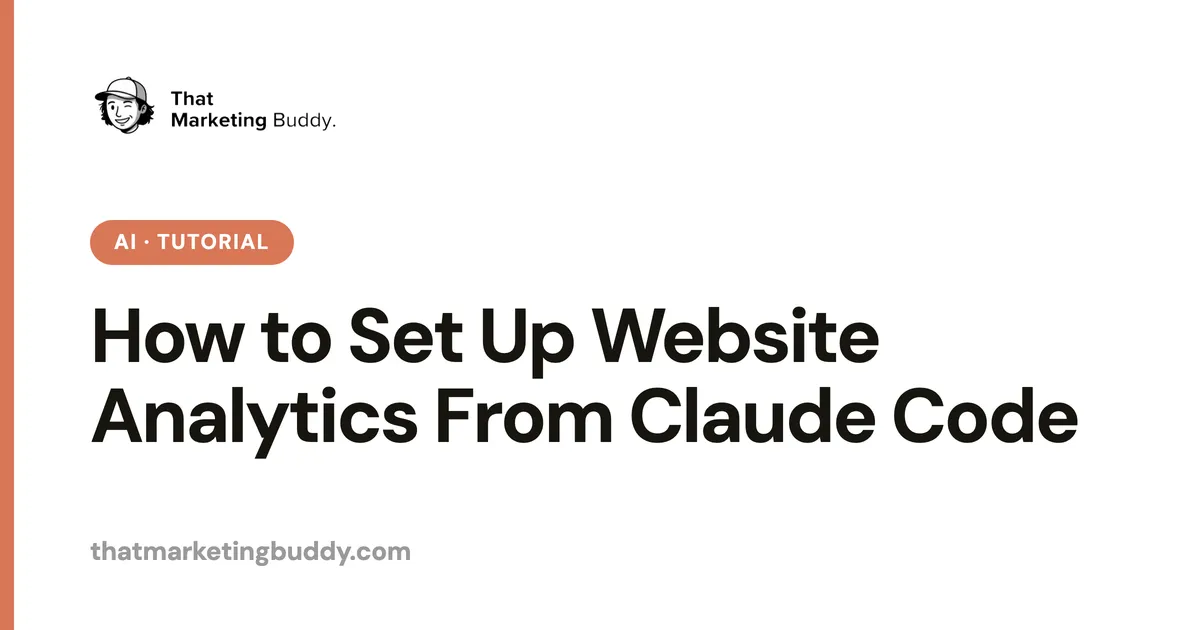 How to Set Up Website Analytics From Claude Code
