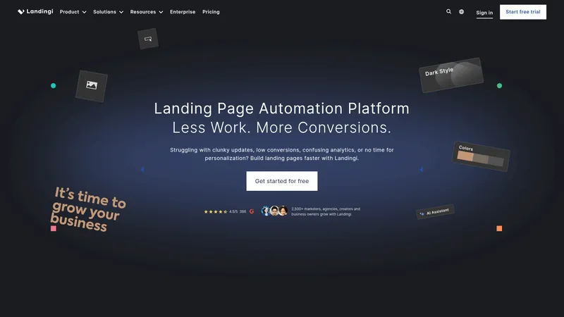 Landingi interface