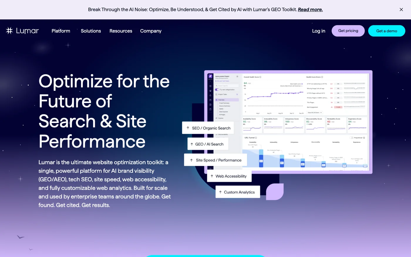 Lumar website screenshot