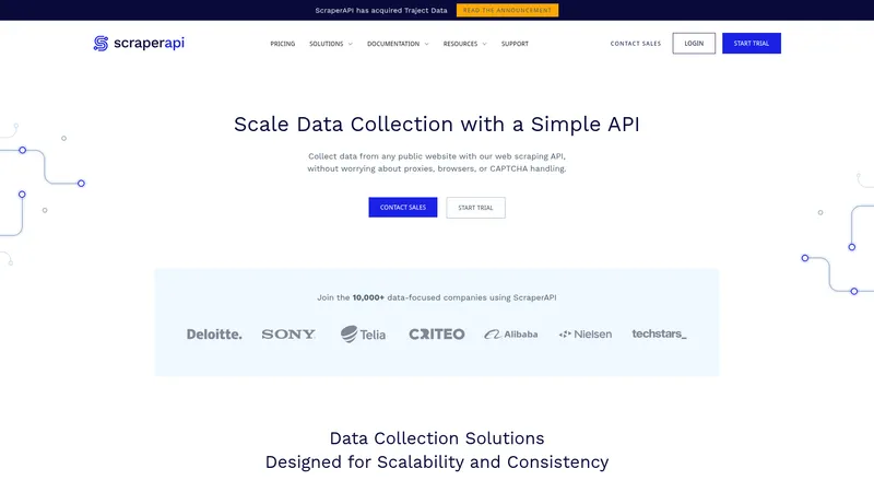 ScraperAPI interface