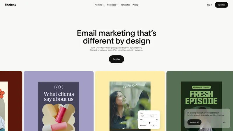 Flodesk interface