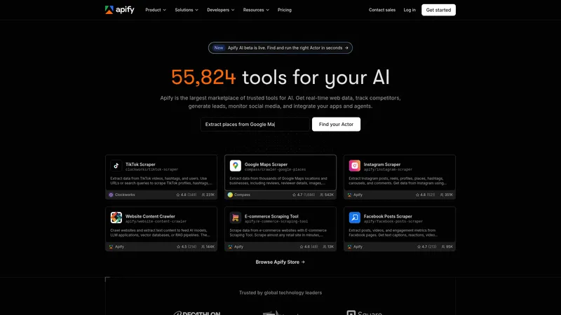 Apify interface