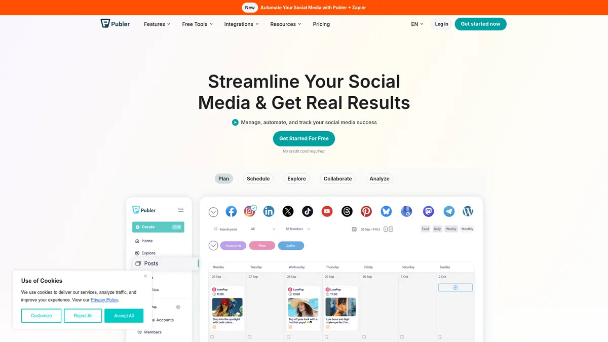 Publer website