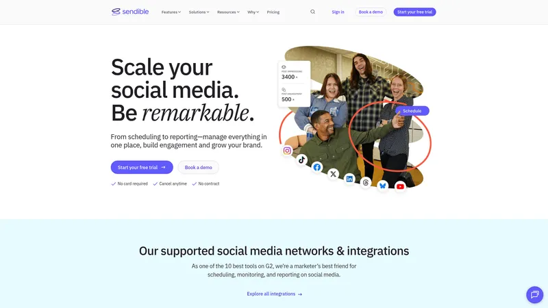 Sendible interface