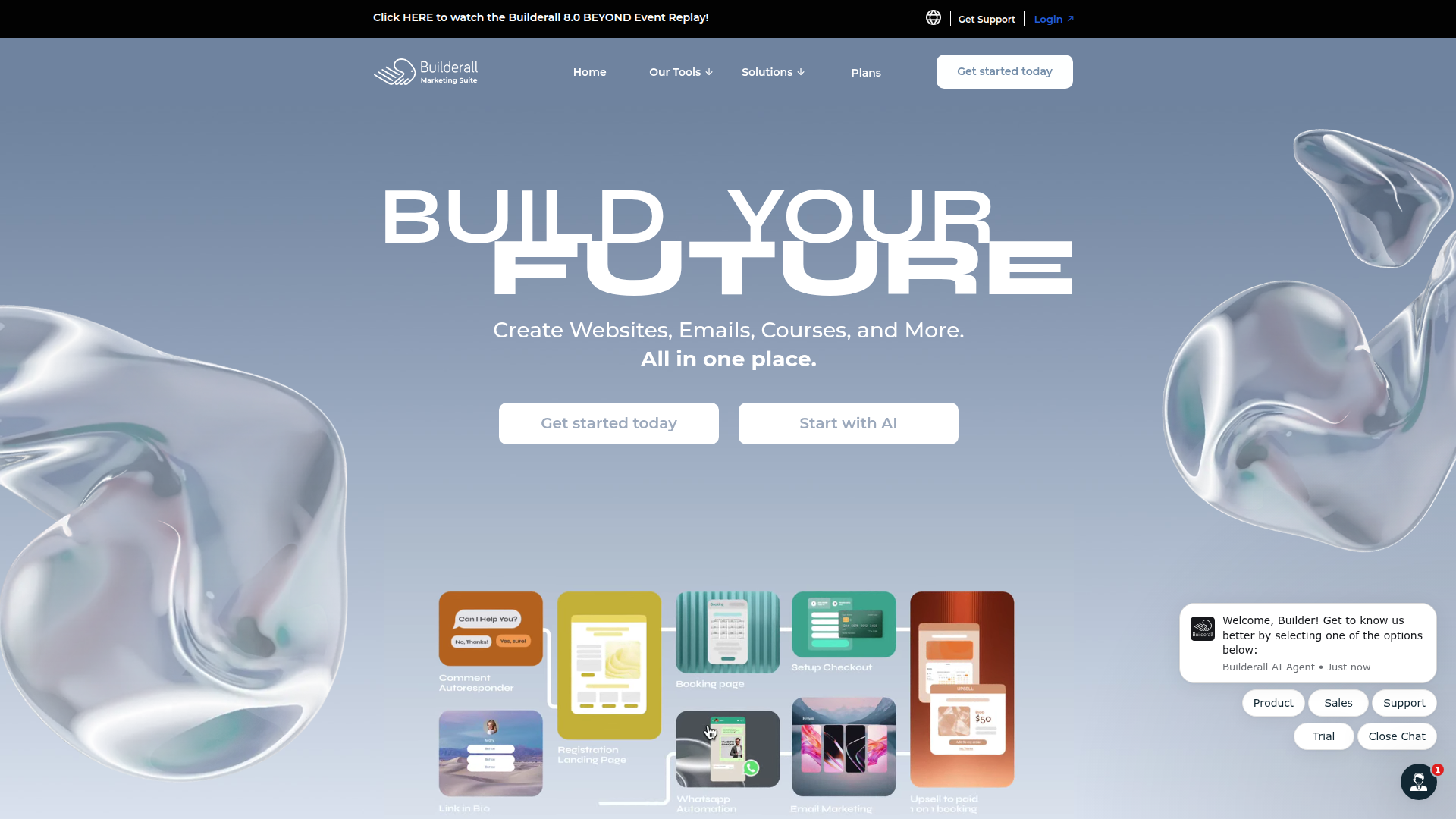 Builderall homepage screenshot