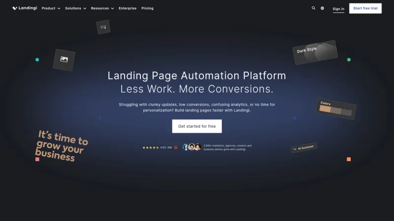 Landingi interface