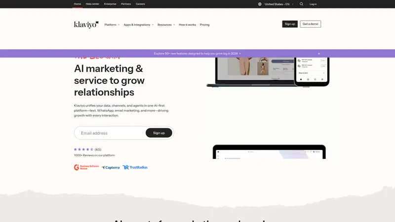 Klaviyo interface