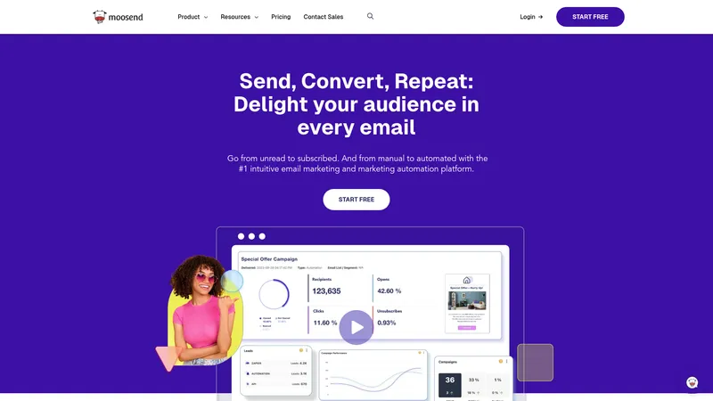 Moosend interface