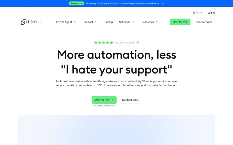 Tidio interface