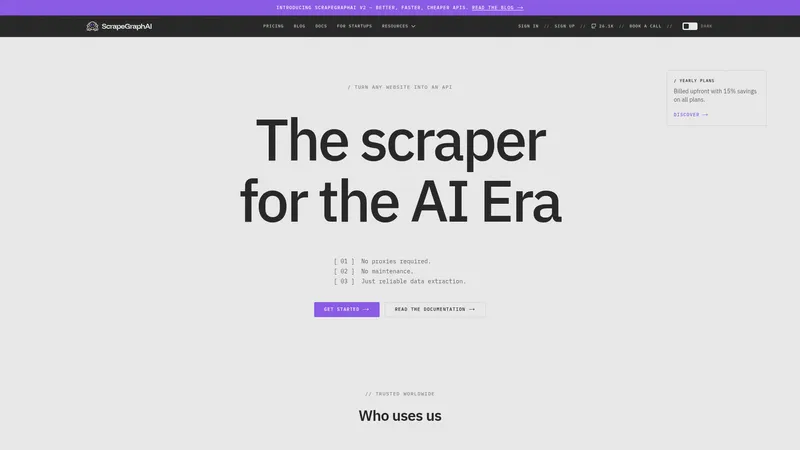 ScrapeGraphAI interface