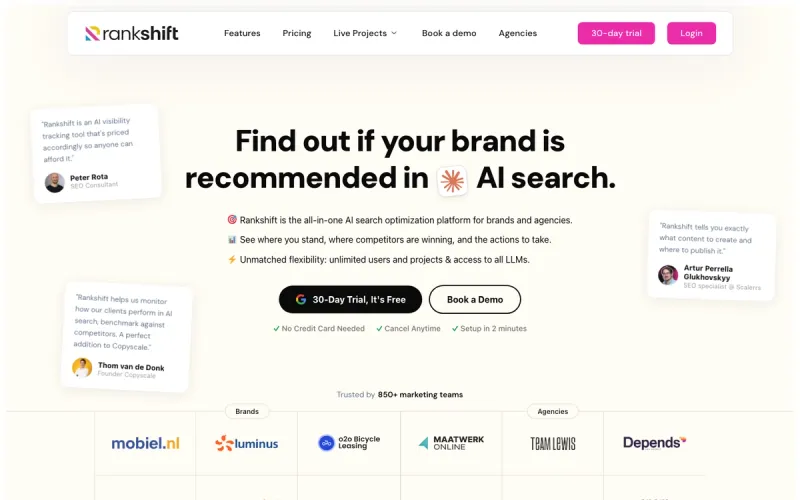 Rankshift interface