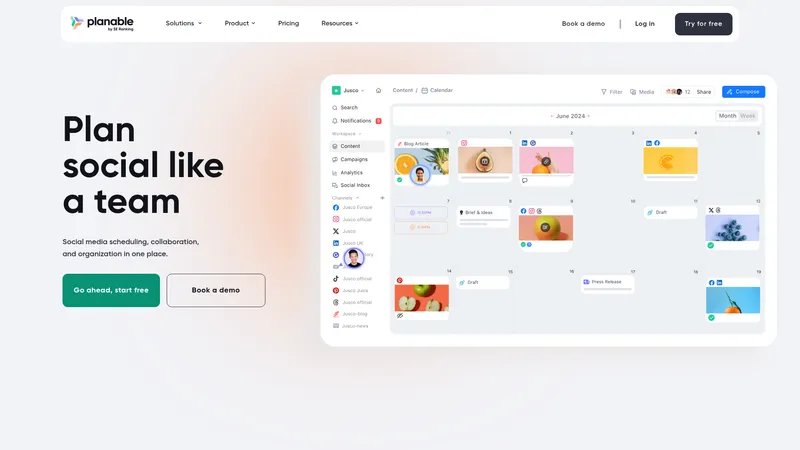Planable interface