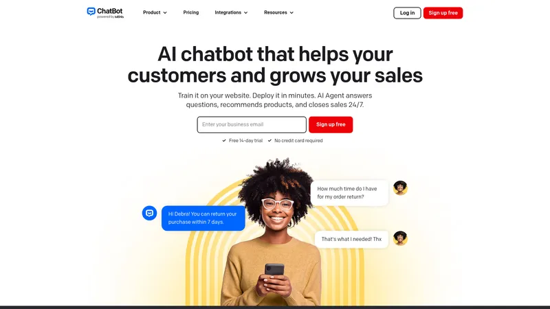 Chatbot.com interface