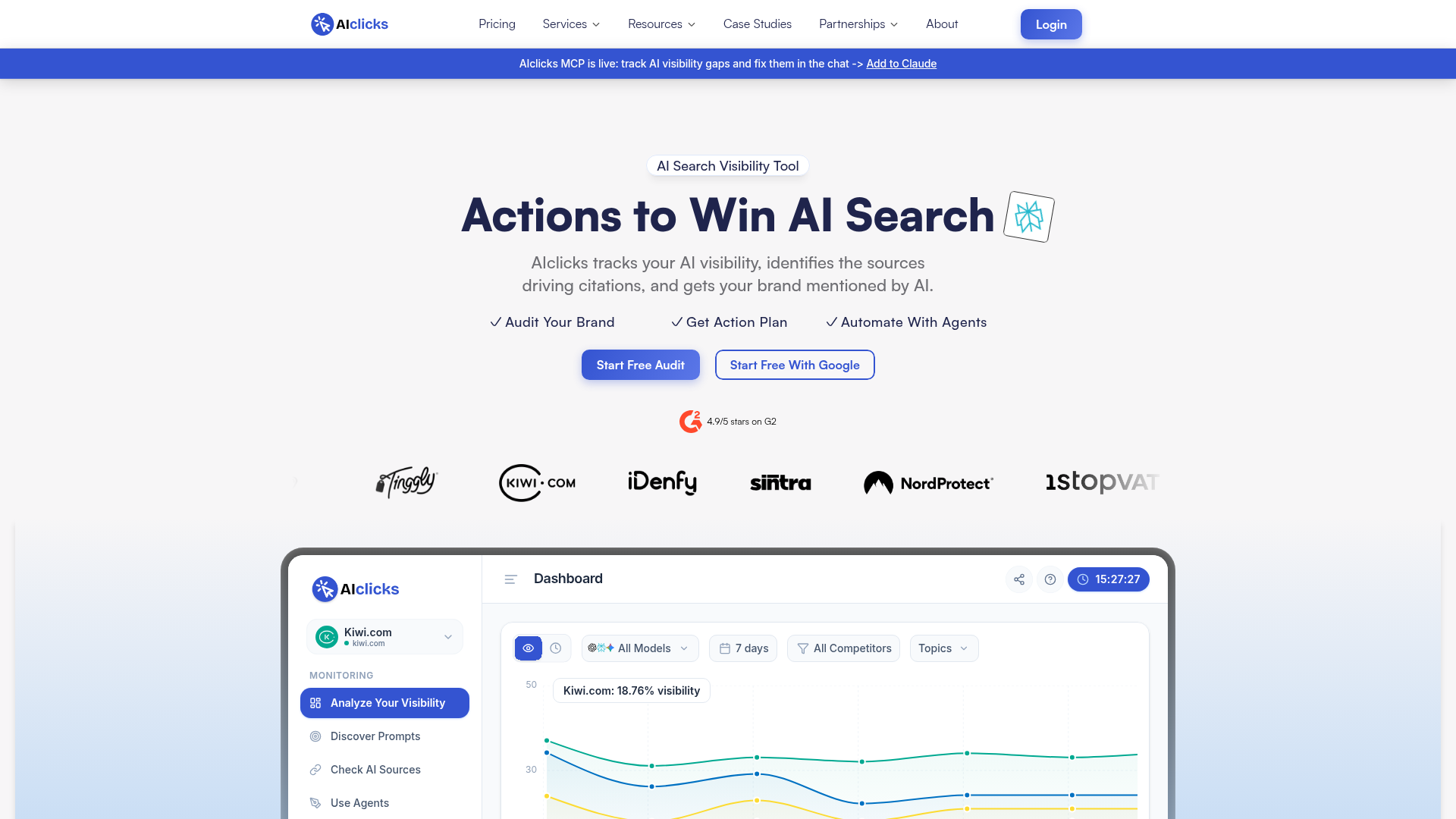 AIclicks product interface