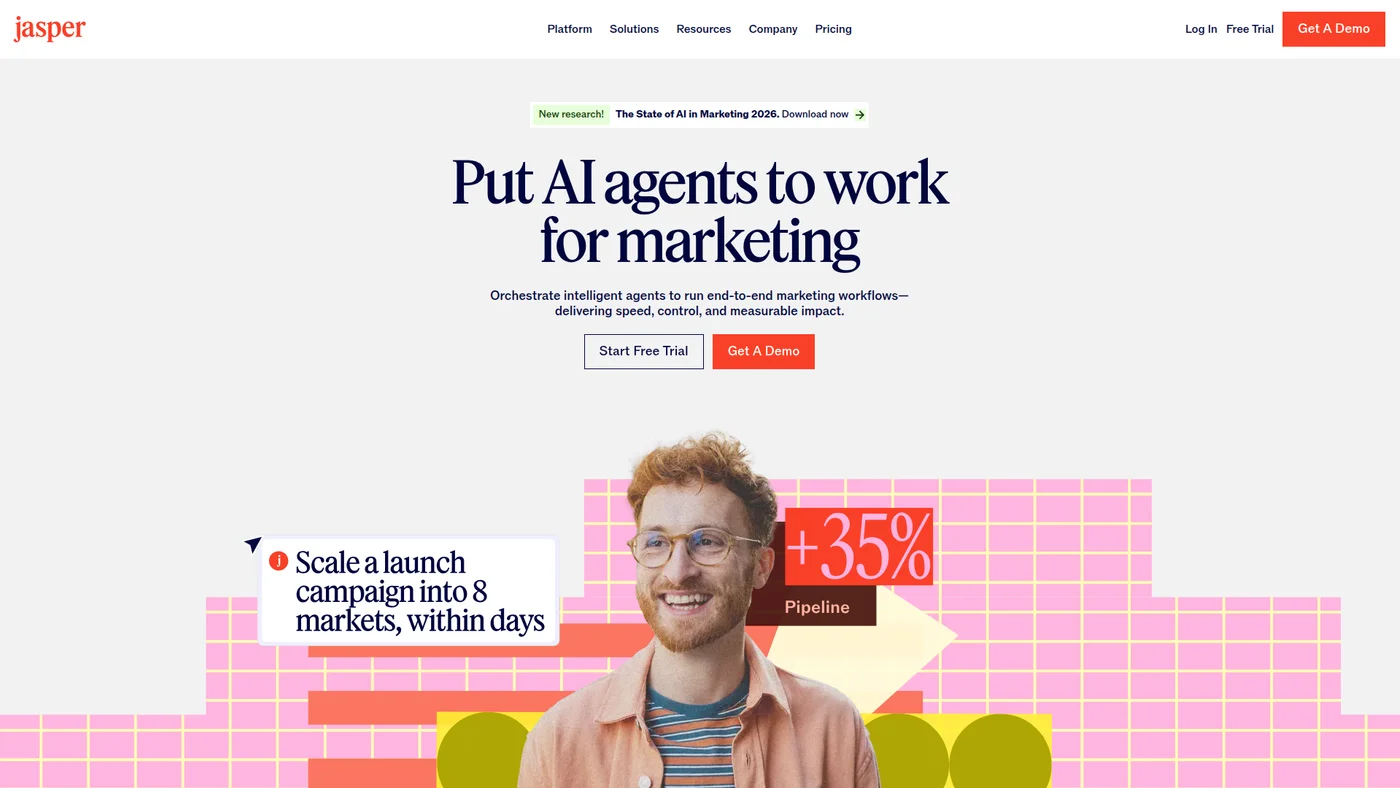 Jasper homepage screenshot